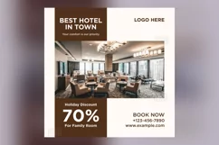 Best Hotel In Town Social Media Marketing Banner Design Product Image 2