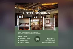 Luxury Hotel Booking Social Media Marketing Banner Design Product Image 2