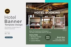 Luxury Hotel Booking Social Media Marketing Banner Design Product Image 1