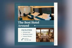 The Best Hotel Social Media Marketing Banner Design Template Product Image 2