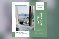 Hotel Booking Social Media Marketing Banner Design Template Product Image 2