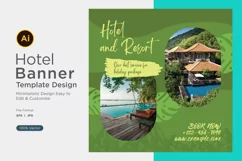 Hotel Social Media Marketing Banner Design Template Product Image 1