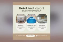 Hotel Social Media Marketing Banner Design Template Product Image 2