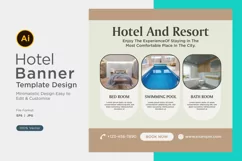 Hotel Social Media Marketing Banner Design Template Product Image 1