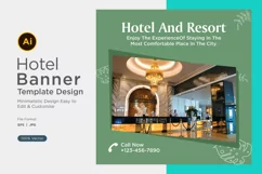Hotel Social Media Marketing Banner Design Template Product Image 1