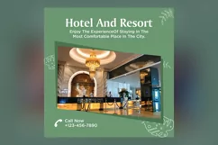 Hotel Social Media Marketing Banner Design Template Product Image 2