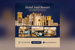 Hotel Social Media Marketing Banner Design Template Product Image 2