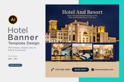 Hotel Social Media Marketing Banner Design Template Product Image 1