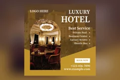Luxury Hotel Social Media Marketing Banner Design Template Product Image 2