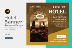 Luxury Hotel Social Media Marketing Banner Design Template Product Image 1