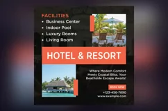 Hotel Social Media Marketing Banner Design Template Product Image 2