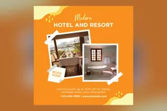Modern Hotel Social Media Marketing Banner Design Template Product Image 2