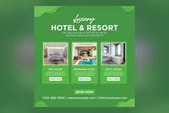 Luxury Hotel Booking Social Media Marketing Banner Design Product Image 2