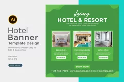 Luxury Hotel Booking Social Media Marketing Banner Design Product Image 1