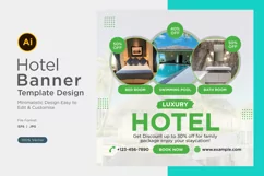 Luxury Hotel Social Media Marketing Banner Design Template Product Image 1