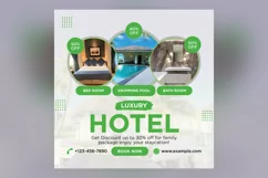 Luxury Hotel Social Media Marketing Banner Design Template Product Image 2