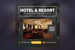 Hotel Social Media Marketing Banner Design Template Product Image 2