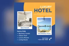 Luxury Hotel Social Media Marketing Banner Design Template Product Image 2