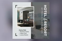 Hotel Social Media Marketing Banner Design Template Product Image 2
