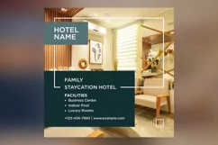Family Staycation Hotel Social Media Marketing Banner Design Product Image 2