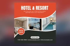 Hotel Social Media Marketing Banner Design Template Product Image 2