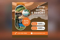 Luxury Hotel Social Media Marketing Banner Design Template Product Image 2