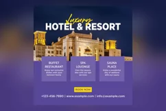 Luxury Hotel Social Media Marketing Banner Design Template Product Image 2