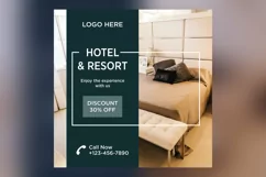 Hotel Social Media Marketing Banner Design Template Product Image 2