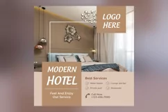 Modern Hotel Social Media Marketing Banner Design Template Product Image 2