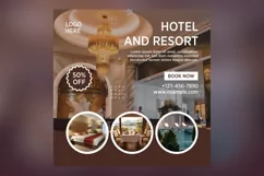 Hotel Social Media Marketing Banner Design Template Product Image 2