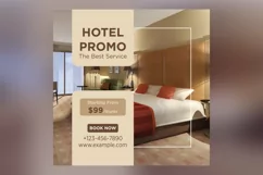 Hotel Promo Social Media Marketing Banner Design Template Product Image 2