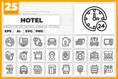 Hotel Lineal Vector Icons pack Product Image 1