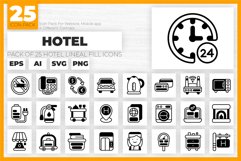 Hotel Lineal Fill Vector Icons pack Product Image 1