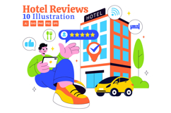 10 Hotel Reviews Illustration Product Image 1