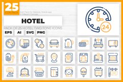 Hotel Two tone Vector Icons pack Product Image 1