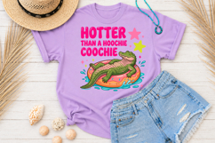 Hotter Than A Hoochie Coochie PNG, Funny Alligator Product Image 2