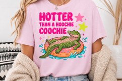 Hotter Than A Hoochie Coochie PNG, Funny Alligator Product Image 3