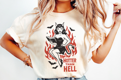 Vintage Halloween Pin-Up Girl Poster | Retro PNG SVG Product Image 4