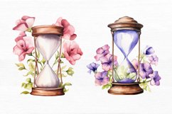 Hourglass Flower Watercolor Sublimation Clipart Product Image 3