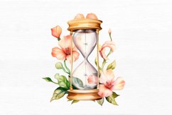 Hourglass Flower Watercolor Sublimation Clipart Product Image 4