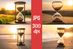 4 Hourglass with only a few grains of sand left inside JPG Product Image 1