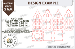 3D Houses Laser Cut Bundle. House Candle Holders SVG Product Image 4