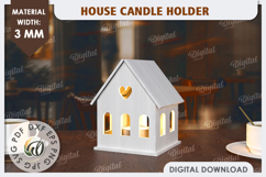3D Houses Laser Cut Bundle. House Candle Holders SVG Product Image 11