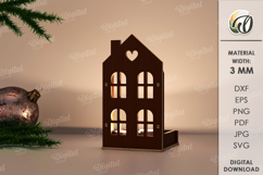 House Candle Holders Bunde Laser Cut. Home decor SVG Product Image 13