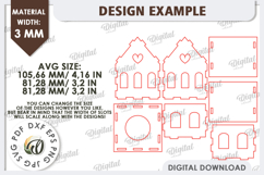 3D Houses Laser Cut Bundle. House Candle Holders SVG Product Image 12