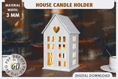 3D Houses Laser Cut Bundle. House Candle Holders SVG Product Image 5