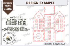 3D Houses Laser Cut Bundle. House Candle Holders SVG Product Image 6