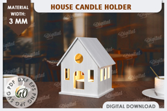 3D Houses Laser Cut Bundle. House Candle Holders SVG Product Image 7