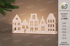 House Candle Holders Bunde Laser Cut. Home decor SVG Product Image 7