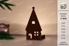 House Candle Holders Bunde Laser Cut. Home decor SVG Product Image 8